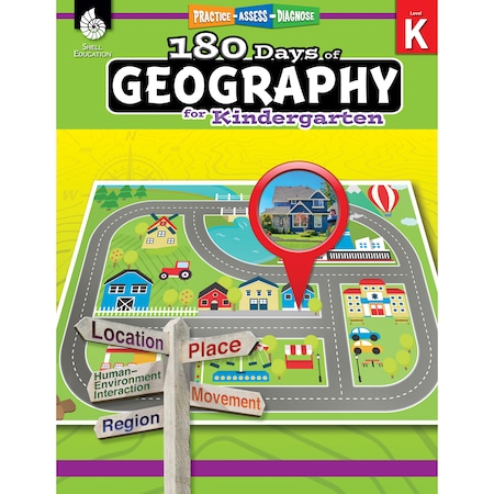 Shell Education 180 Days of Geography for Kindergarten 28621